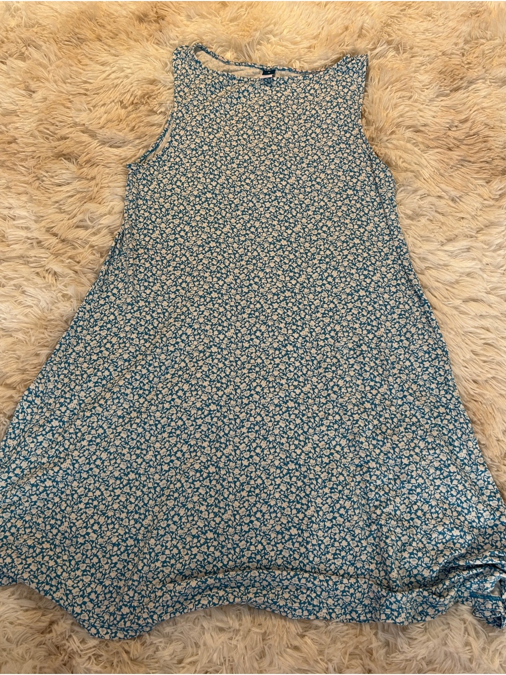 Old Navy Blue and White Floral Sleeveless Dress